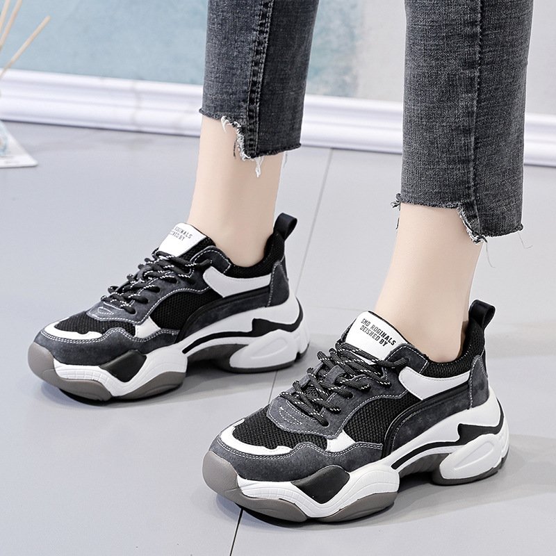 Trendy women's 2021 new autumn thick-soled sports and leisure women's shoes